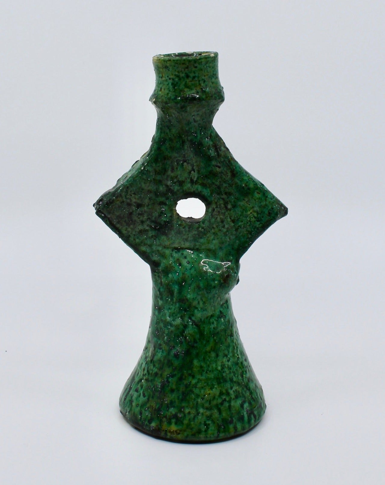 Small Tamegroute Pottery Candle Stick