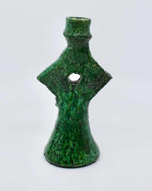 Small Tamegroute Pottery Candle Stick