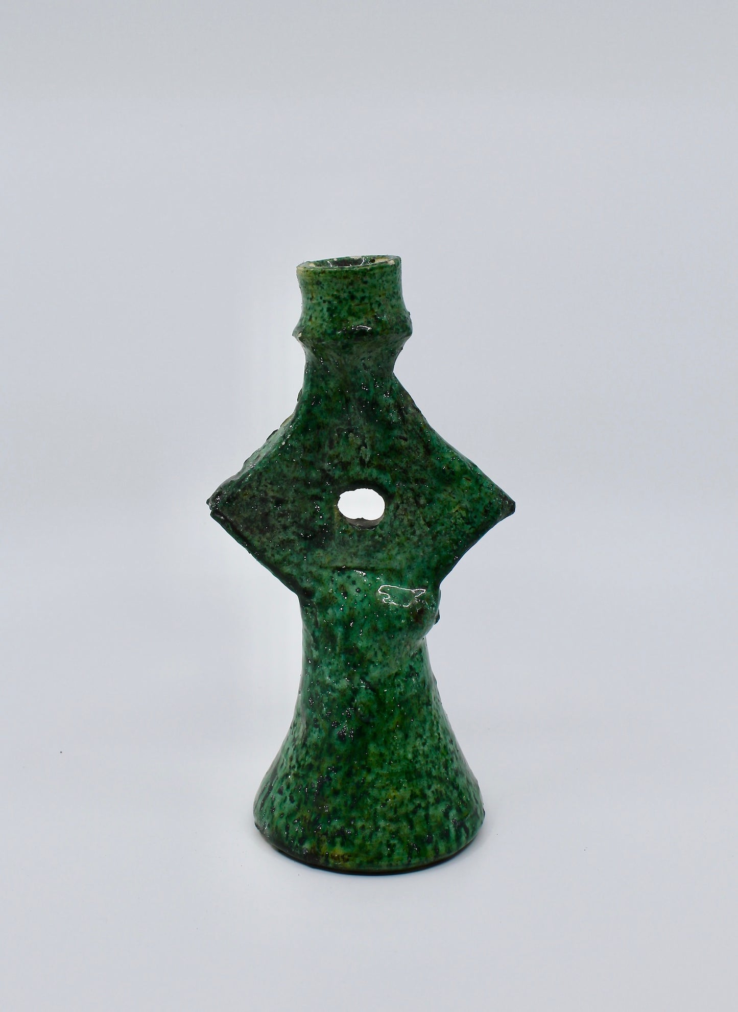 Small Tamegroute Pottery Candle Stick